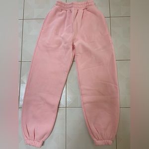 XS LIGHT PINK SWEATPANTS cuffed at the ankles super comfy loungewear winter fall